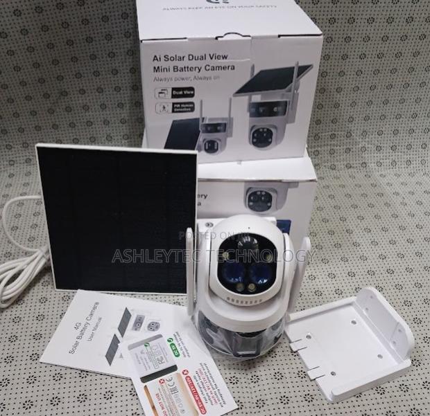 #6mp Ultrahd 6mp Ip66 Dual Screen Solar Panel CCTV Camera - main view