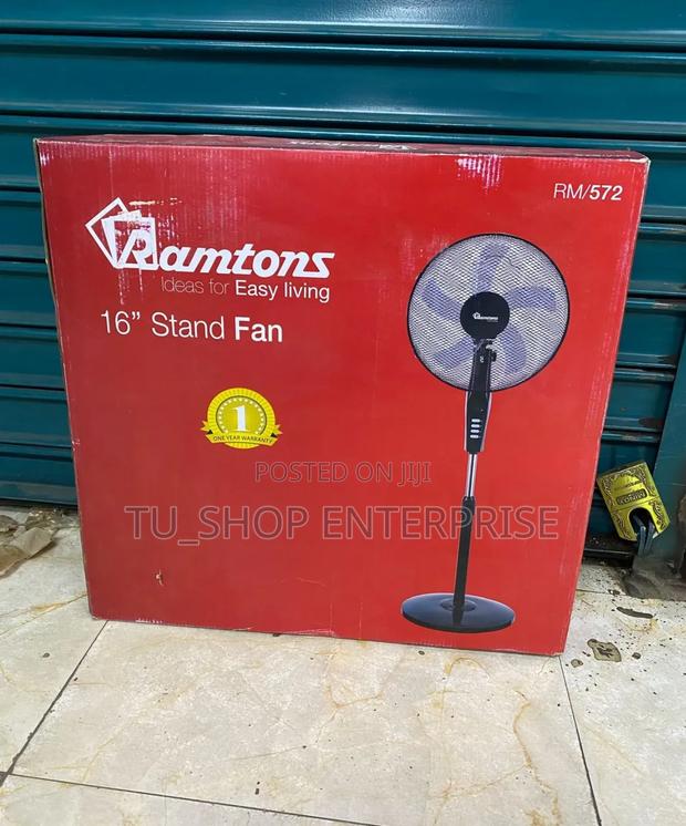 ! Ramtons Rm/572 - Black Econo Standing Fan - 3 Speed -