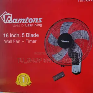 Wall Fan!!Rm/676 Ramtons 16 Inches Wall Fan 5 Bl