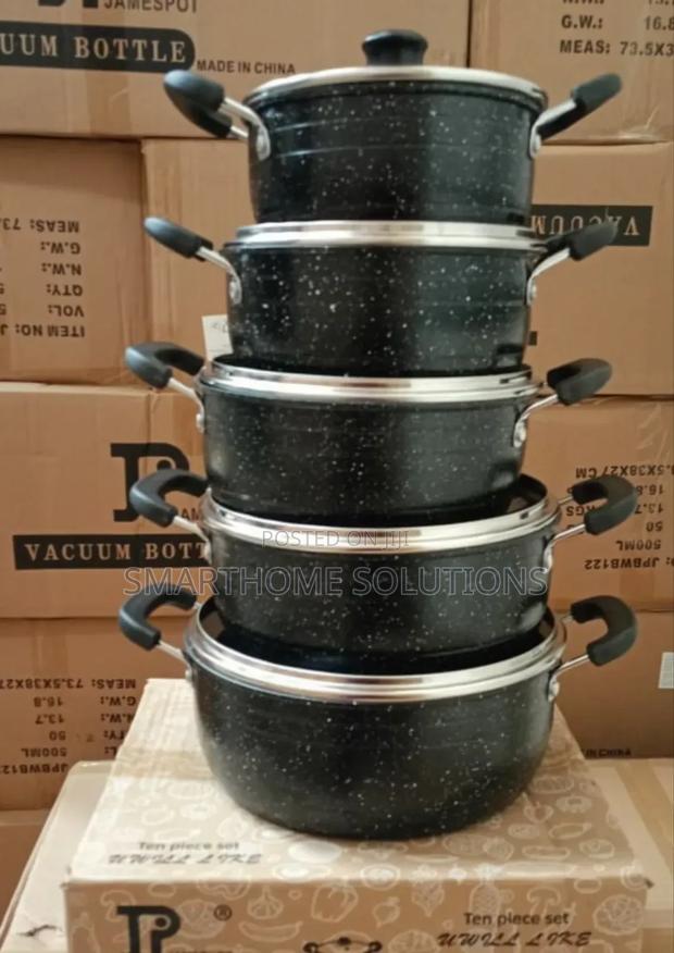 10pc Nonstick Jamespot Black Cookware
