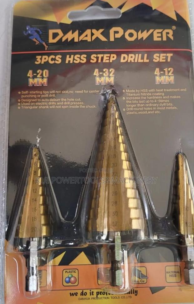 3 PCS Step Bit / 3 Pc Step Drill Set - main view