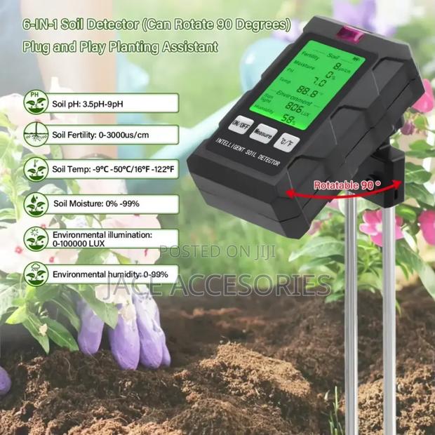 New Soil Tester 6 In 1, Ph,Fertility,Moisture - thumbnail 3