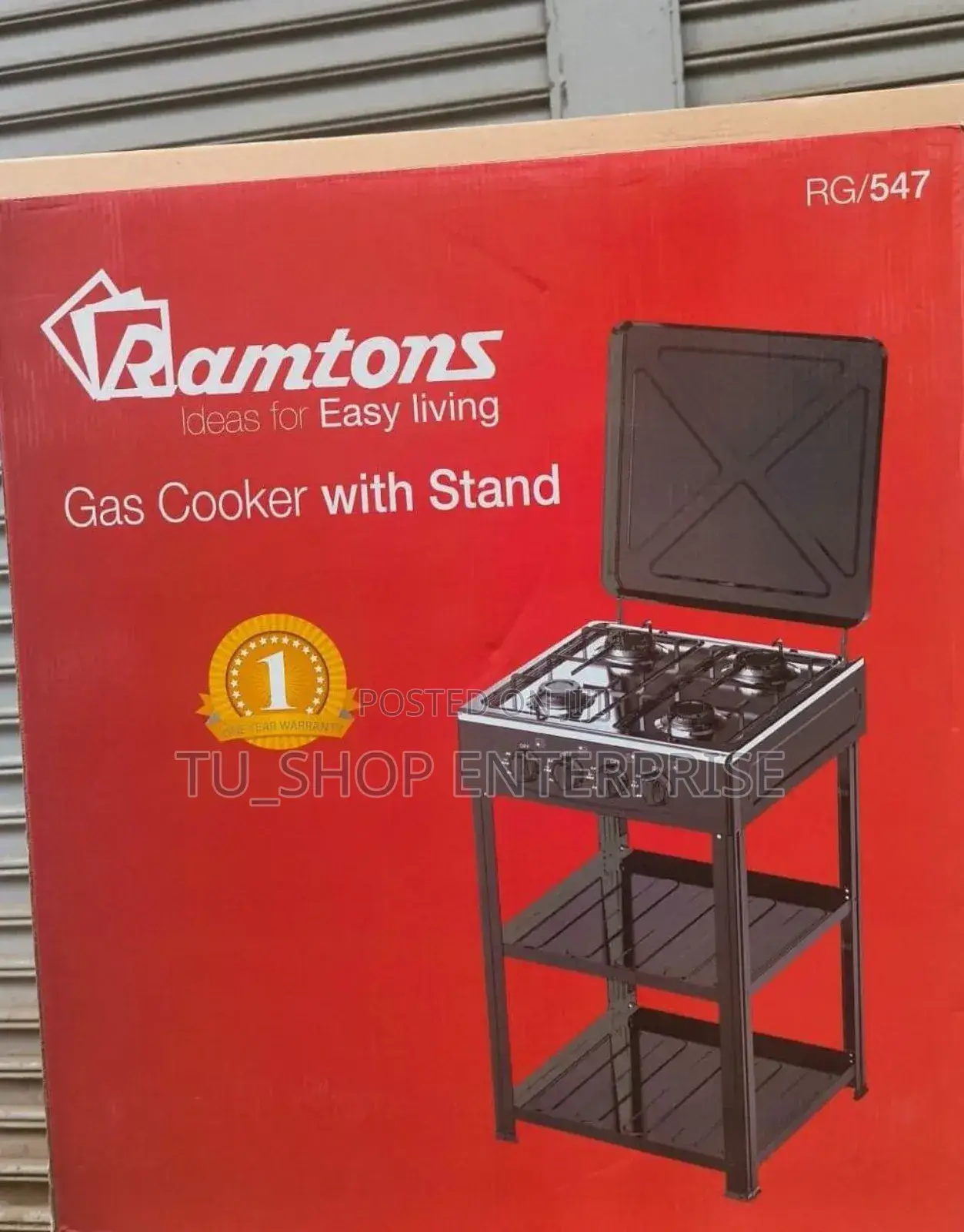 Standing Cooker With Shelf Ramtons 4 Burner