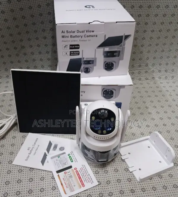 4g Ubox Dual Lense Ubox 6mp Wireless Outdoor Solar PTZ 6mp