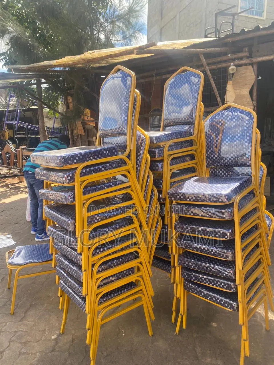 Blue Church Conference Chairs