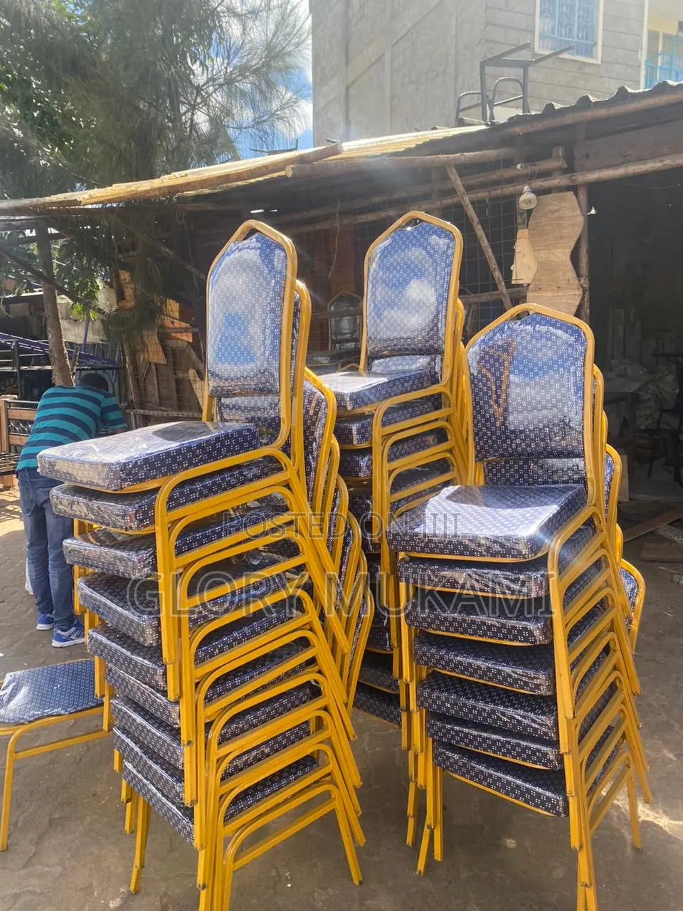 Blue Church Conference Chairs