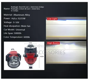 Headlight Biled  3'  Dual Laser  Projectors