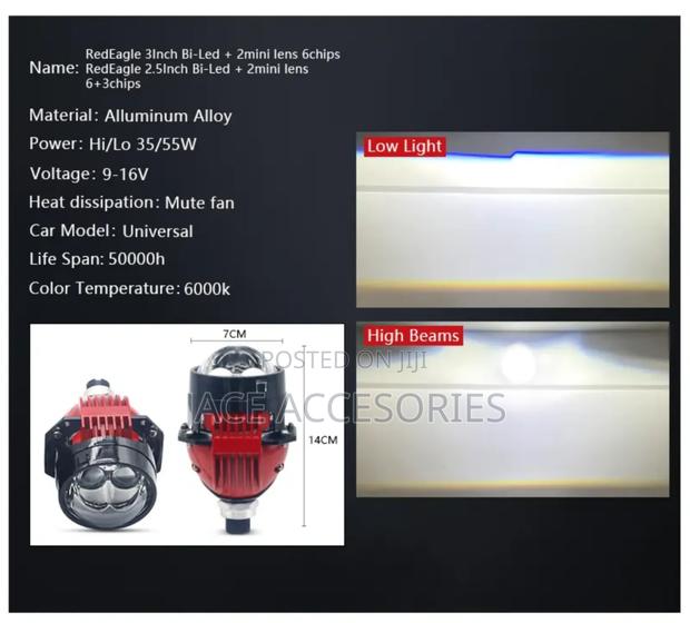 Headlight Biled  3'  Dual Laser  Projectors - thumbnail 5