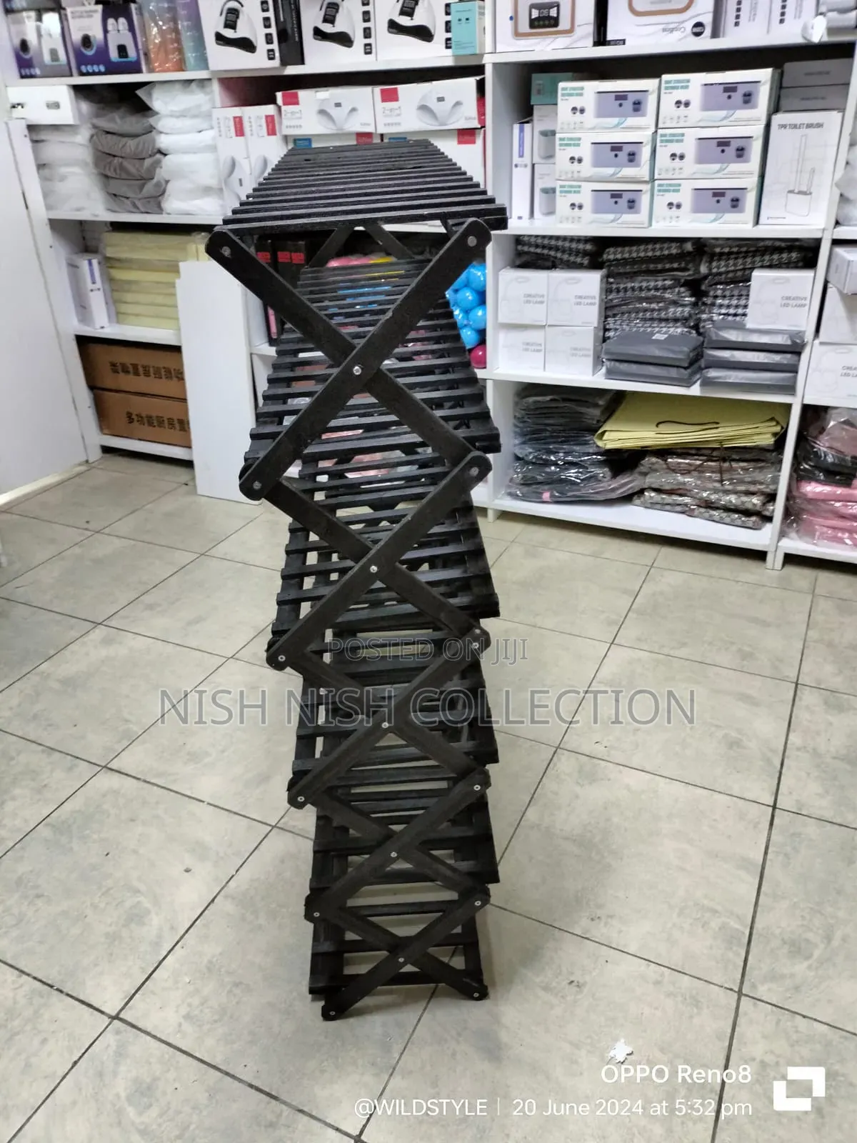 Black Bamboo Shoe Rack