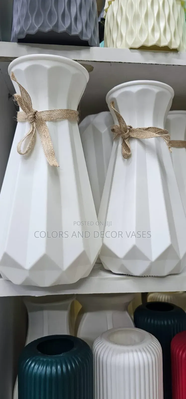 White Vases Plastic for Flowers