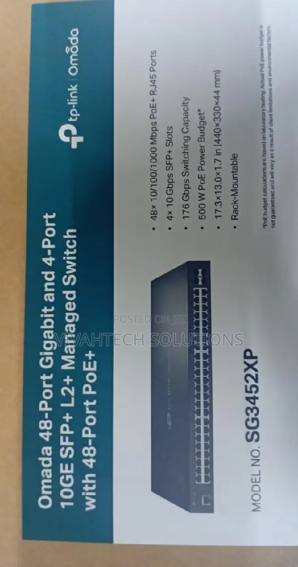 Tp-Link 48-Port Gigabit Smart Switch Tl-Sg3452xp