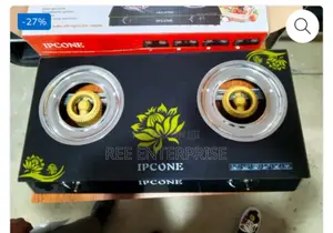 Ipcone Glass 2 Burner Cooker Auto Ignition