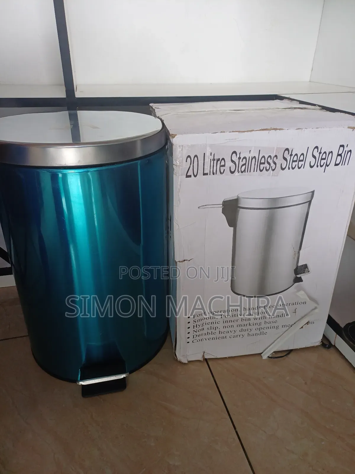 20l Stainless Steel Pedal Dustbin