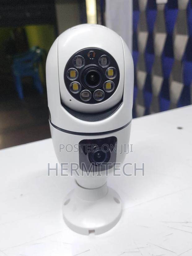 Dual Lense V380 Bulb Camera With Wireless Connection 2-Way - main view