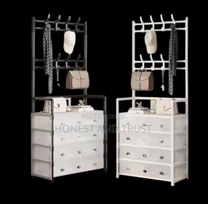 4 Tier Shoerack With Coat/Hat Hanger