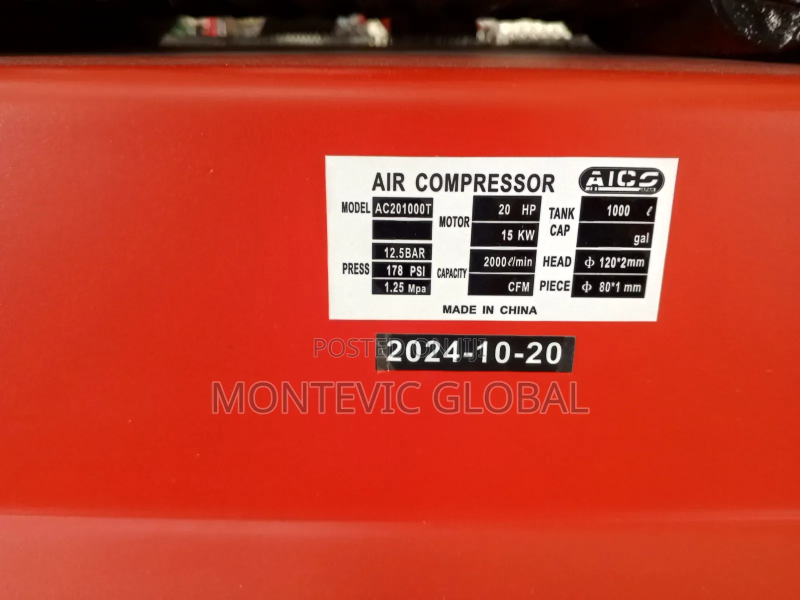1000litres 20hp Aico Air Compressor