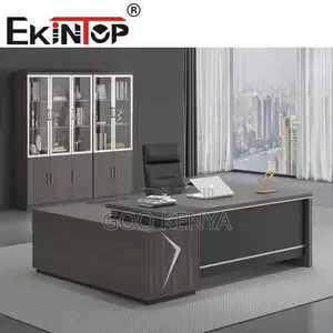Office Desk ;1.4m Rectangular Black Executive Office Desk