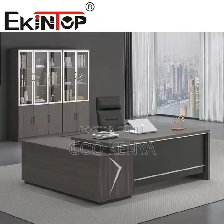 Office Desk ;1.4m Rectangular Black Executive Office Desk