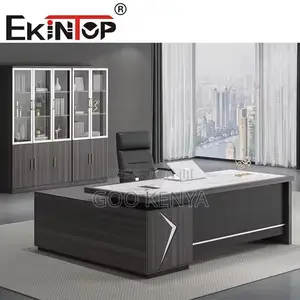 Office Desk ;1.4m Rectangular Black Executive Office Desk