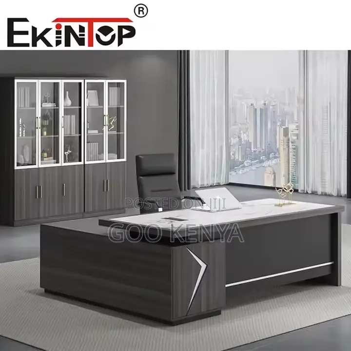 Office Desk ;1.4m Rectangular Black Executive Office Desk