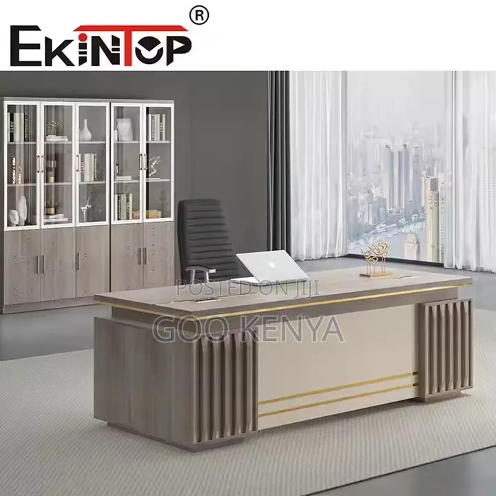 Office Desk ;1.4m Rectangular Black Executive Office Desk