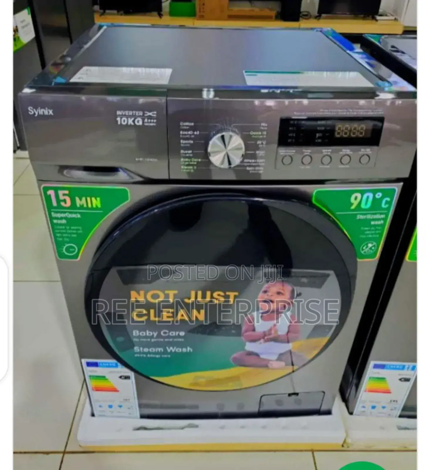 Baby Care Setting Syinix Washing Machine Front Load 8kgs