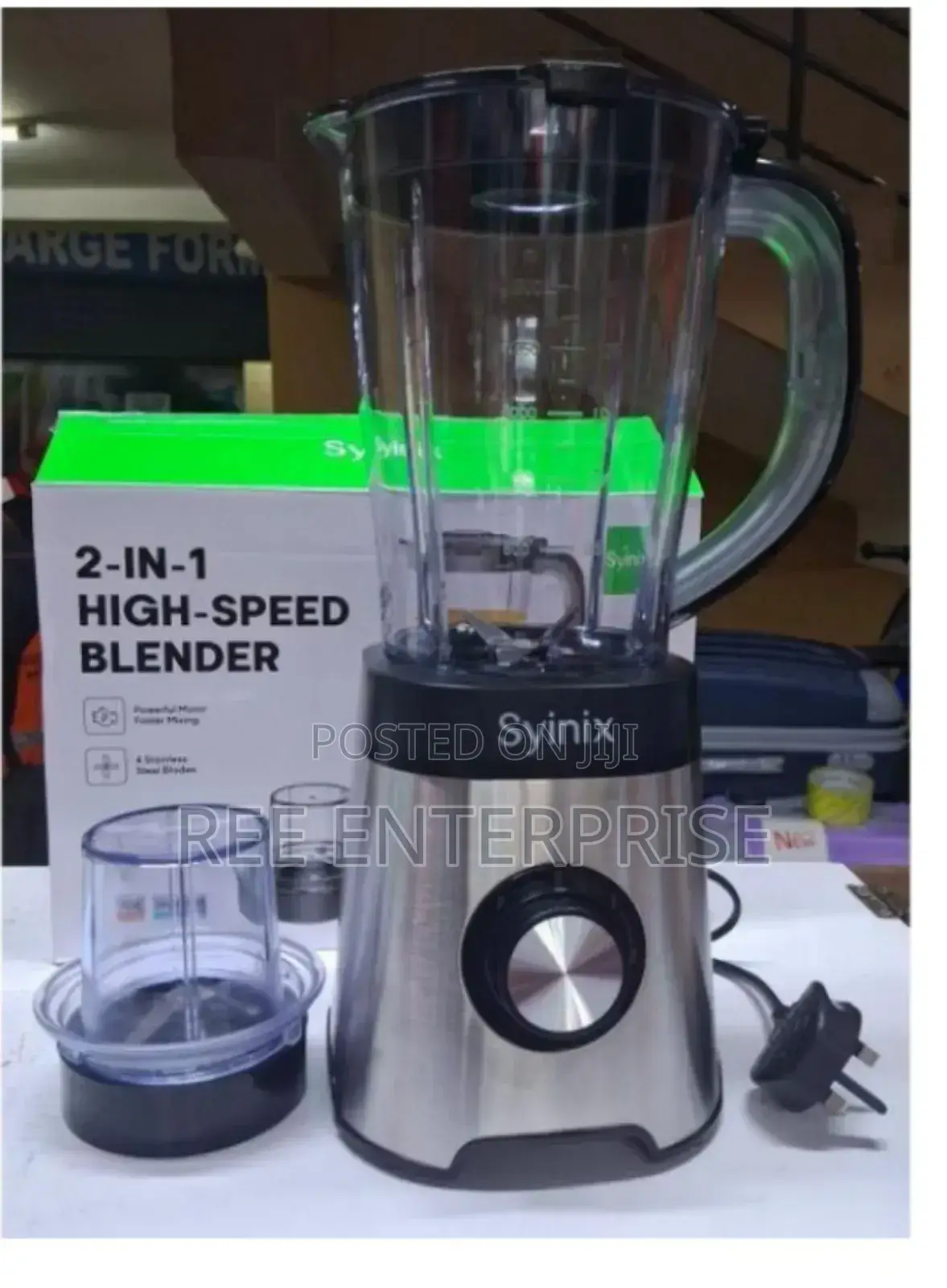 Powerful Motor 2in1 Blender Unbreakable Jar 1.5ltrs