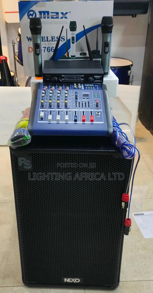 Medium Sound System Complete With 4ch Mixer + 15" Speaker - thumbnail 2