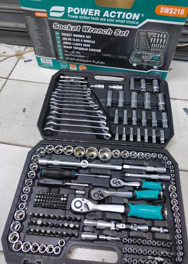 216pc Power Action Socket Wrench Set/ Chrome Wrench Set - main view