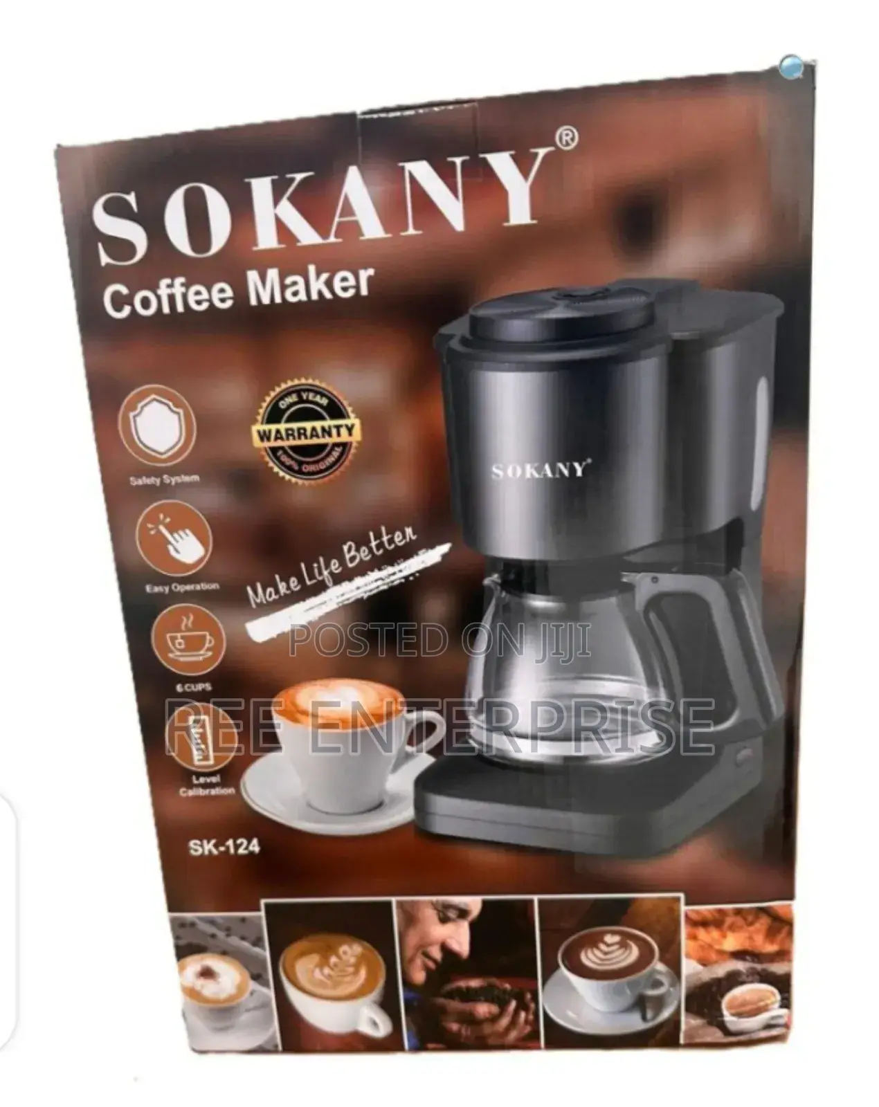 Sokany Coffee Maker With Removeable Mesh Filter