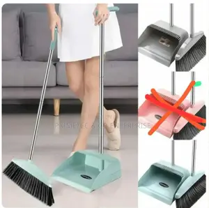 Broom and Scoop Folding Dustpan Set