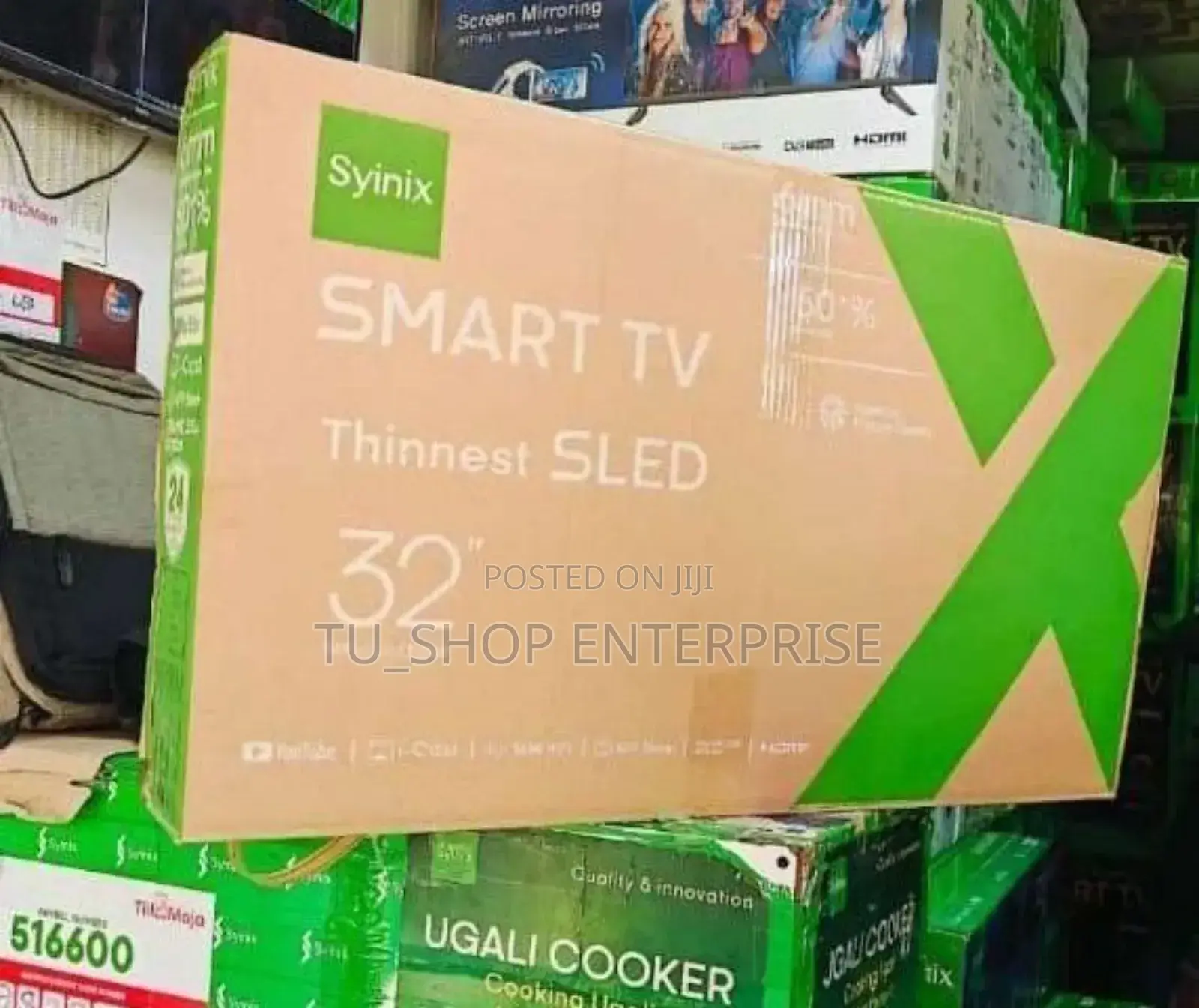 32smart Tv!!Syinix Ultra Slim Frameless 