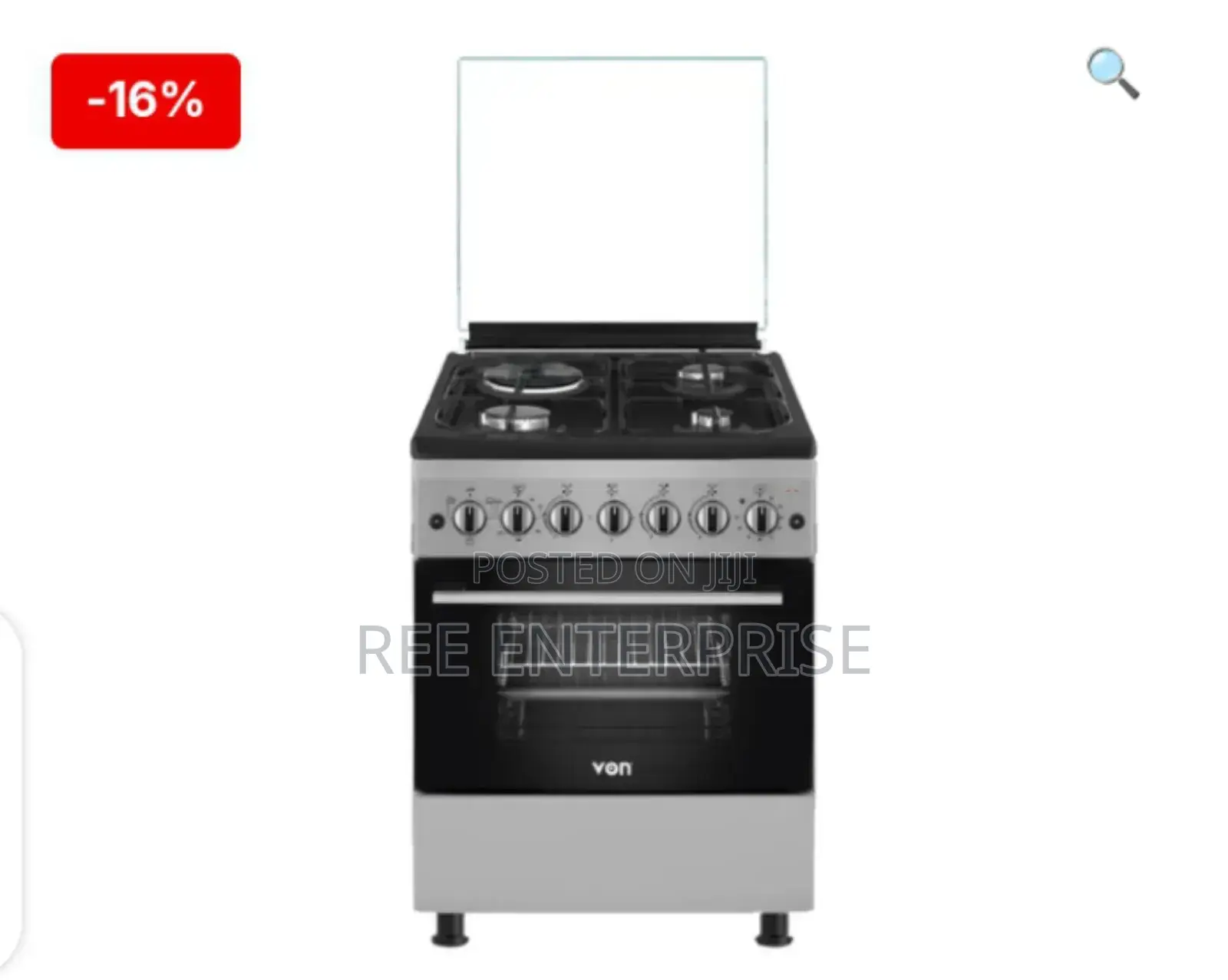 Button Ignition 50×50 Von 3+1 Standing Cooker
