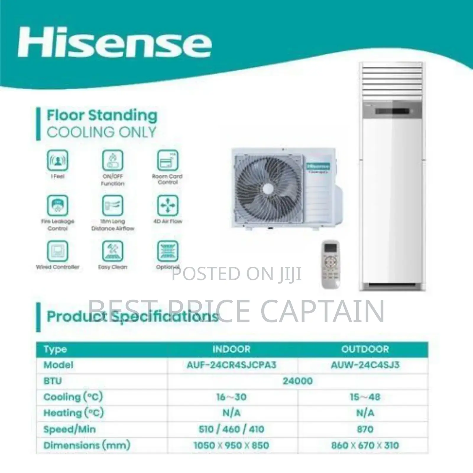 Hisense Floor Standing 18000 Btu