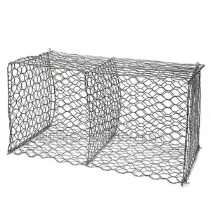 Galvanized Gabion Rock-Containment Baskets