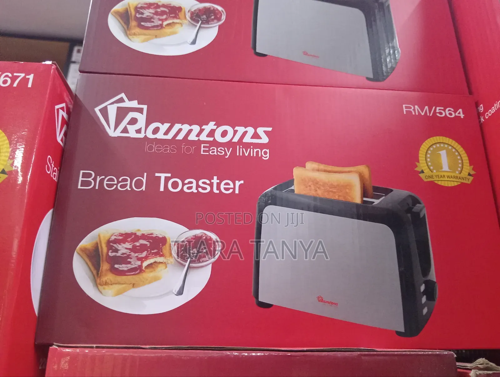 Ramtons Rm564 2 Slice Stainless Steel Toaster