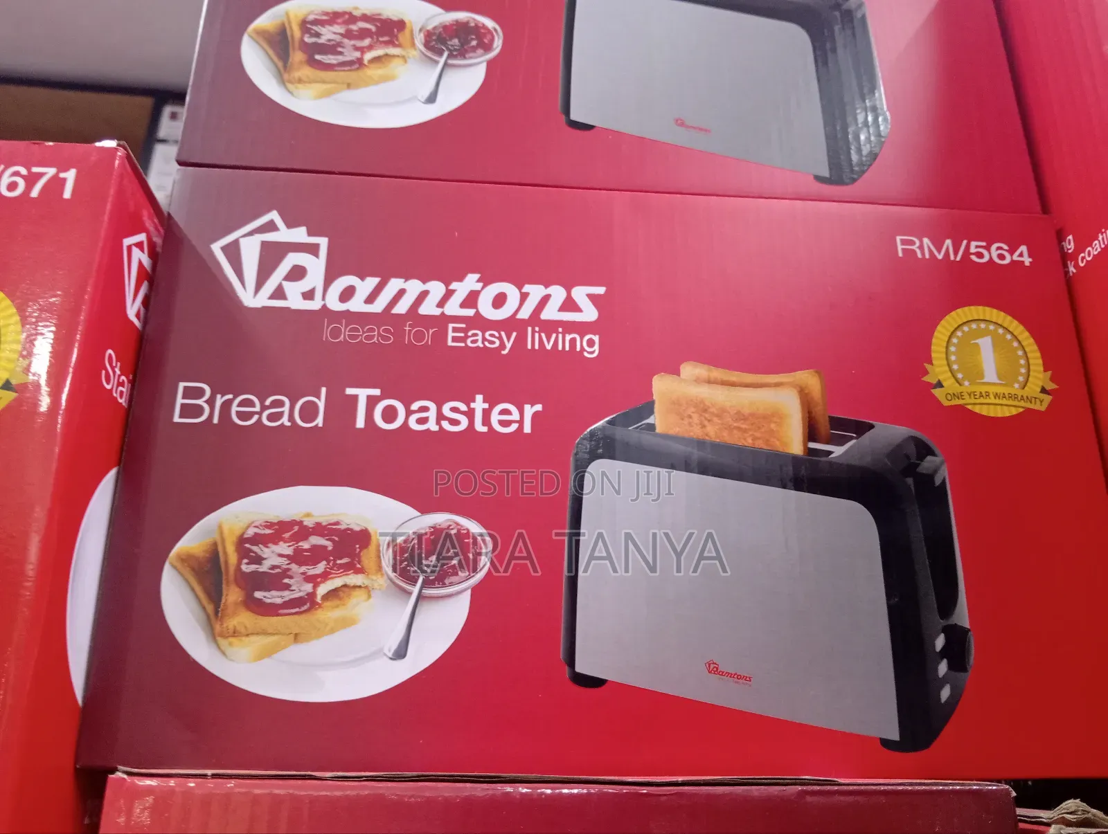 Ramtons Rm564 2 Slice Stainless Steel Toaster