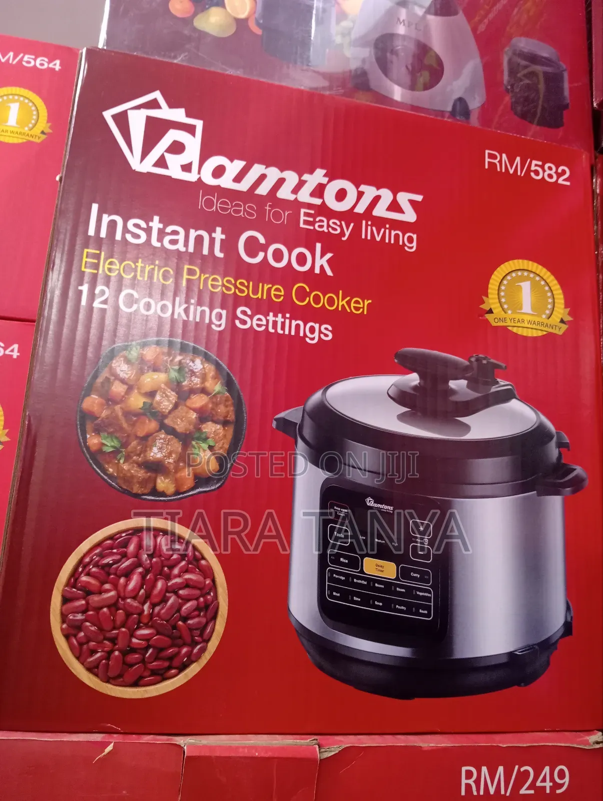 Ramtons Rm 582 Electric Pressure Cooker With 12 Cooking Sets