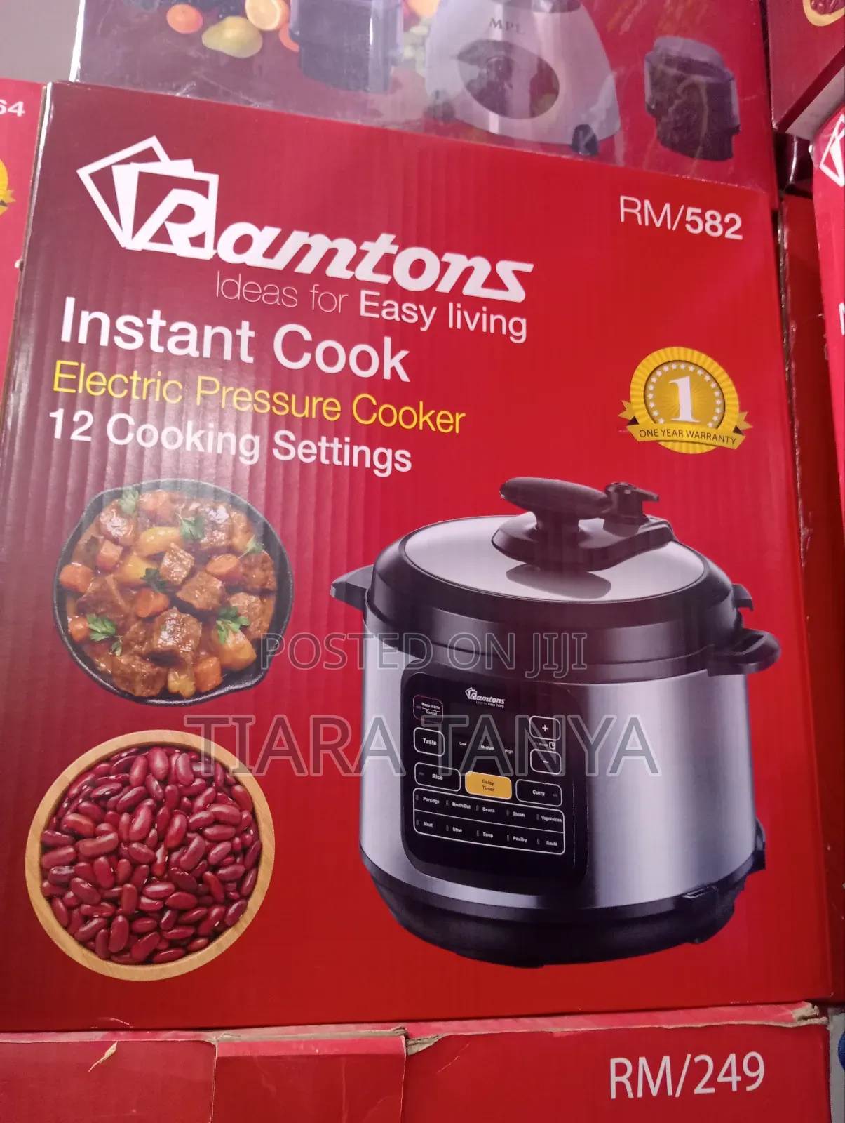 Ramtons Rm 582 Electric Pressure Cooker With 12 Cooking Sets