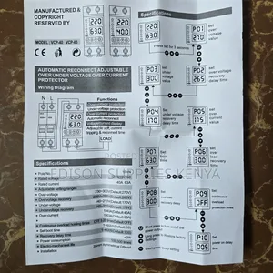 Ensave Voltage Protector 63amps Adjustable Current Surge 63a