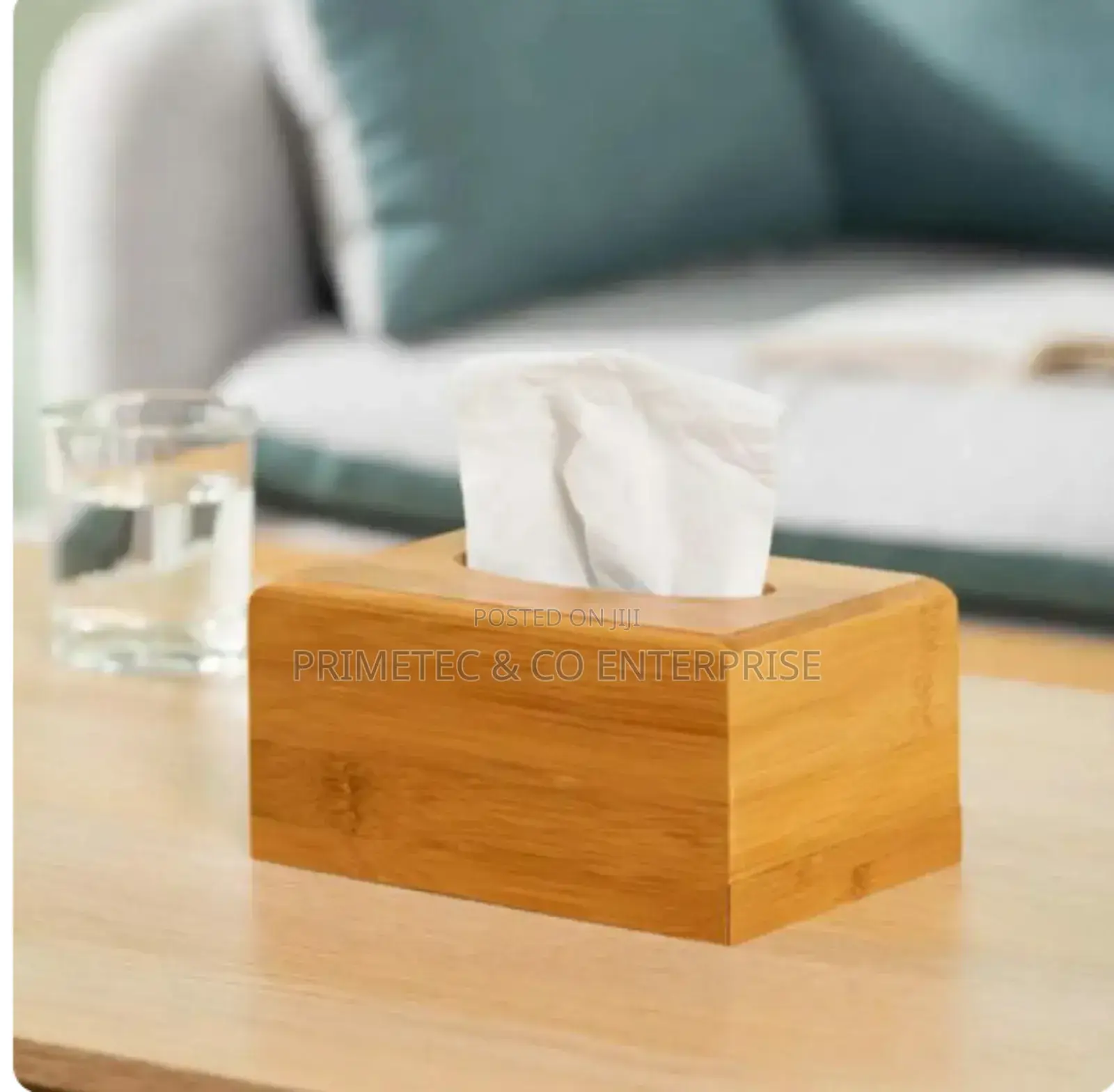 Bamboo Tissue Box Holder
