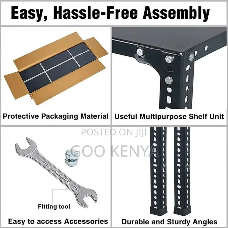 Storage Unity ; 4-Shelves Modern Heavy Duty Storage Rack