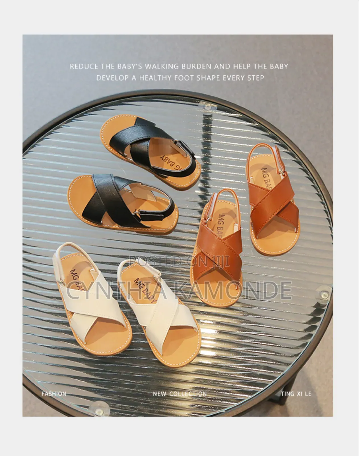 Leather Kids Open Shoes