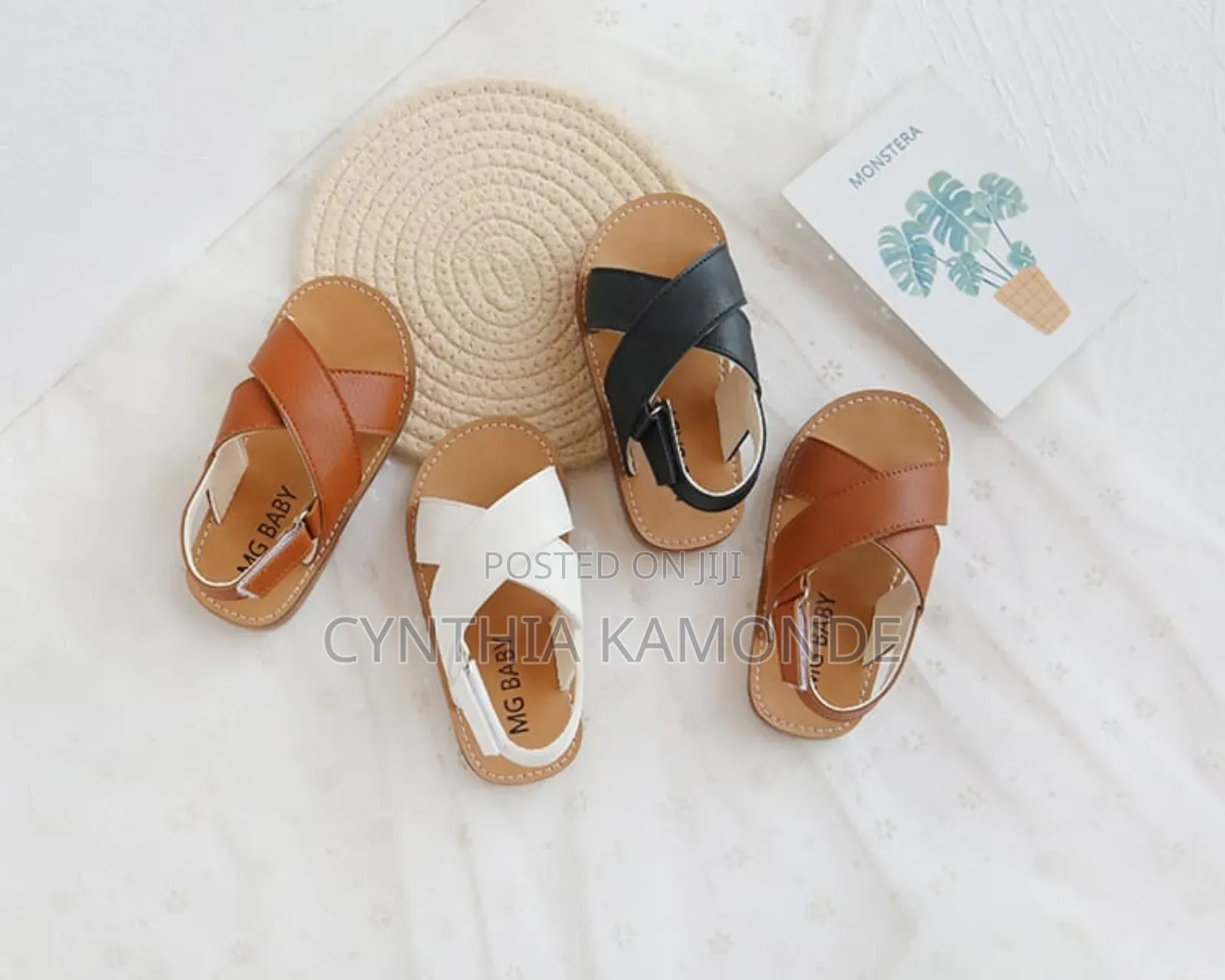 Leather Kids Open Shoes