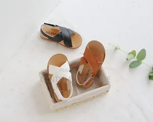Leather Kids Open Shoes