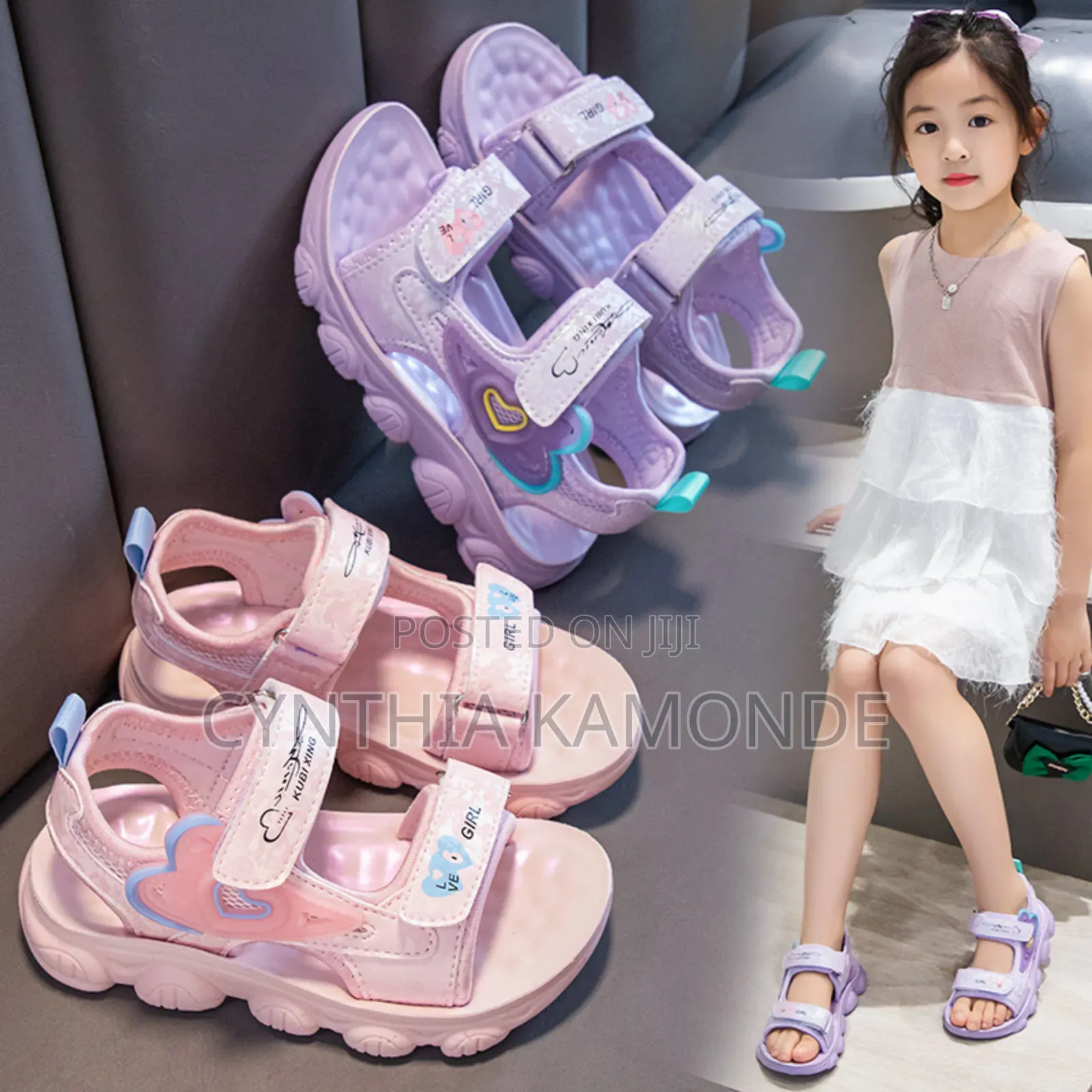 Girl's Sleek Open Shoes