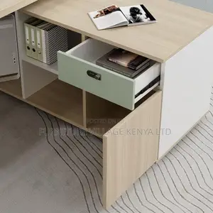 Office Desk:180cm Workstation Desk -Built-in Wire Organizer