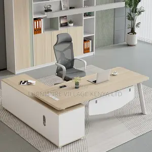 Office Desk:180cm Workstation Desk -Built-in Wire Organizer