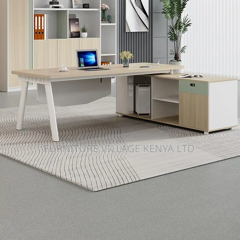 Office Desk:180cm Workstation Desk -Built-in Wire Organizer