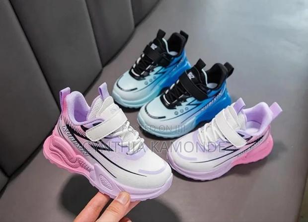 Pink Blue Kids Sneakers - thumbnail 4